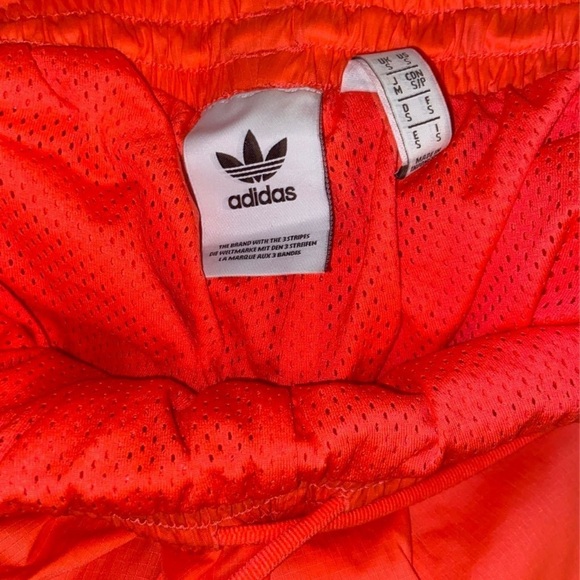 Adidas 2 stripe neon fluorescent pink windbreaker track pants - Picture 3 of 3